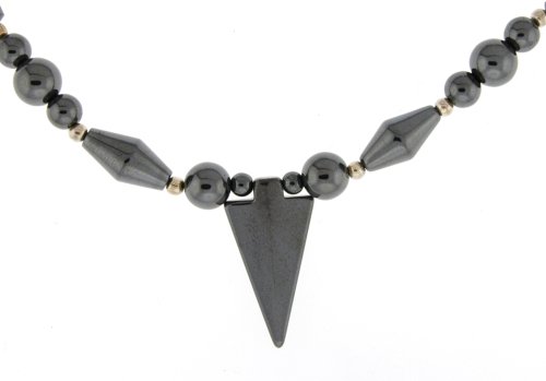 Hematite Necklace 16-18 Inches in Length - Arrowhead
