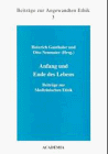 Review Academia Verlag  / Anfang und Ende des Lebens: Beitrage zur medizinischen Ethik (Beitrage zur angewandten Ethik)