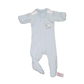ANNA'S Preemie 100% Downy Soft Peruvian Cotton Embroidered Fluffy Lamb Sleeper