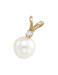 Akoya Cultured Pearl & Diamond Pendant