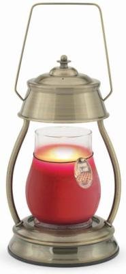 Hurricane Candle Warmer Lantern - Vintage Brass