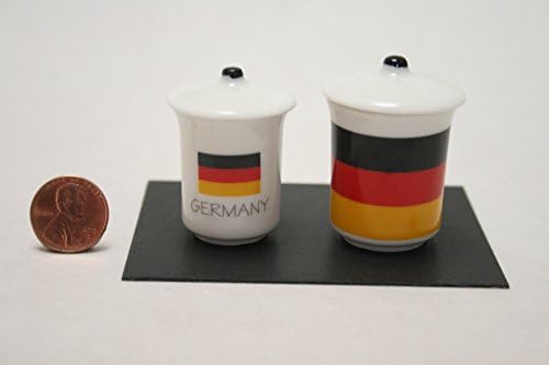 Miniature Ceramic Couple Cup 2pcs Germany Flag Version
