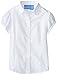 Nautica Girls' Uniform Short Sleeve Y Neck Woven Top
