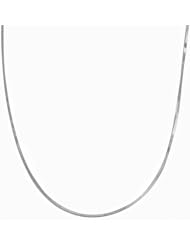 14 Karat White Gold 0.7-mm Square Snake Chain (24 Inch)
