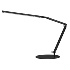 Click here to buy Z-BAR HIGH POWER LED DESK LAMP, METALIC BLACK Daylight White Light by Koncept.