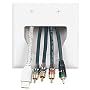 Datacomm Electronics 45-0002-WH Gang Recessed Cable Plate (White)