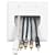 Datacomm Electronics 45-0002-WH Gang Recessed Cable Plate (White)