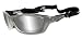 Wiley X Brick Motorcycle riding sunglasses - Silver flash lenses/Crystal metallic frame