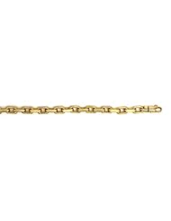 CleverEves 14Kt Yellow Gold Solid Link 7.7mm Bracelet