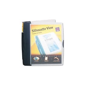 Silhouette View Round Ring Poly Reference Binder, 1 1/2 Cap., Dark Blue (AVE17335)