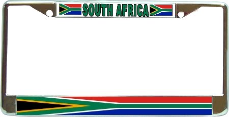 Cover image : South Africa Afrika African Flag Chrome License Plate Frame Holder