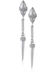 Sam Edelman Marquis Spike Rhodium Drop Earrings