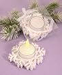 Winter Theme Candle Holder Wedding Favors - Snowflakes