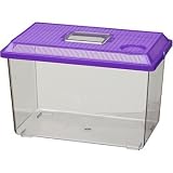 Aquatic Gardens Deluxe Plastic Aquarium With Lid, Large, Color:Assorted