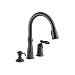 Delta Faucet 955-RBSD-DST Victorian Single-Handle Pull Down Kitchen Faucet with Matching Soap and Lotion Dispenser, Venetian Bronze