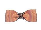 Pirate Baby Bow, Medium Metal Barrette, Navy