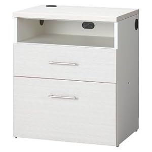 【クリックで詳細表示】収納庫(本棚) 2段引出ユニットVR-6007D WZ