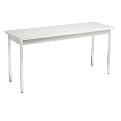 60" Utility Table with Chrome-Finish Legs- Gray