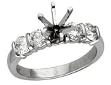 Round Diamond Engagement Ring Diamond .80cttw (cz ctr)