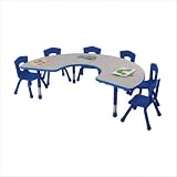 Classroom Horseshoe Table Color: Royal Blue