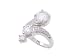 SilverBin Sterling Silver Bypass Style Elegant CZ Ring with Small CZ Accents