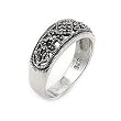 3 Diamond Shape Marcasite Ring