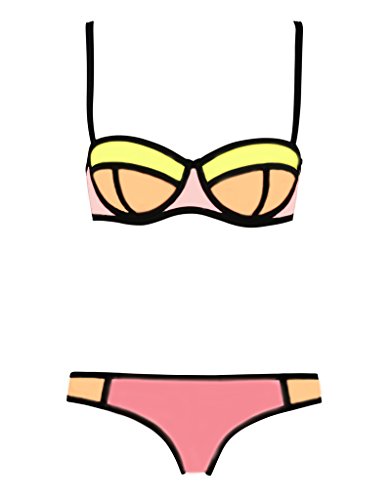 Honour Fashion womens Push Up two piece neoprene Biniki Swimsuit Triangl