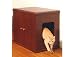 Refined Feline Cat Litter Box - Mahogany Finish