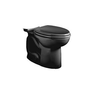 American Standard 3014.128.178 Cadet-3 FloWise Elongated Toilet Bowl with Fully Glazed 2-1/8-Inch Trapway, Black