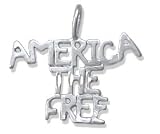 Sterling Silver America The Free Charm