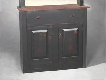 Chatham Furniture SB9041 (Crackle Black) Antique Reproductions Small Northshore Cupboard Base Finish