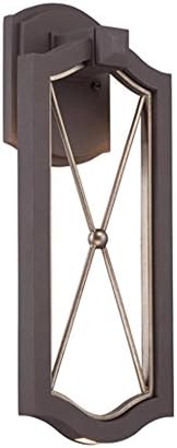 The Great Outdoors Eastborne LED Wall Lantern in Sand Bronze /w Gold Highligh