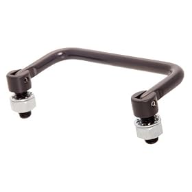 1.46 x 4 Lg. #1/4-28 x 7/16 dp. thd's., Black Anodized Finish, Aluminum, Folding Round 90o Two Position - Pull Handle (1 Each)