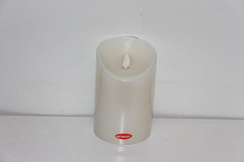 KCRIUS(TM) 3.5"x 5"Ivory White Flickering Flameless Moving Wick Candle with Timer