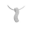 14K White Gold Diamond Pendant
