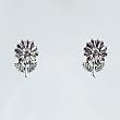 Tiny Daisy Flower Stud Earrings in Sterling Silver, #2626