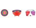 Zak! Designs, Footie Bowl Set, Footie bowls, 6 Pieces Gift Box, Assorted Rainbow