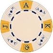 Clay Composite Tri Color Ace King Poker Chips 25 11.5 gram White Poker Chips
