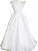 White Wedding Dress with Flowers at Shoulders, Size 6, FL9