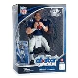 Peyton Manning 2008 NFL All Star 9 Inch Vinyl Figure Indianapolis Colts Action Figure with Toy Football and Trading Card Upper Deck Collectible