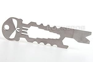 RockBros Titanium Alloy Ti Multi-functional Survival Pocket Tool Bar Beer Tool Bottle Opener Key Chain Key Ring