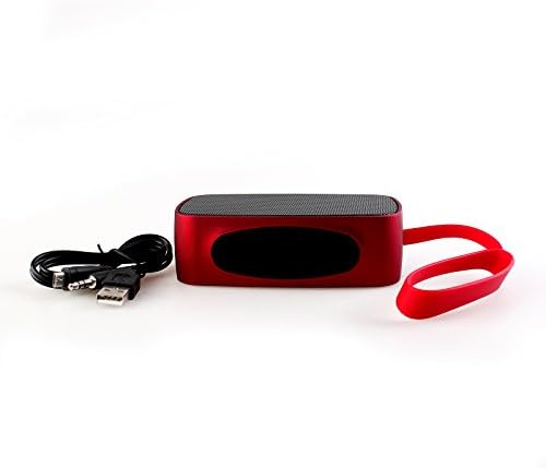 Wireless Rechargeable Bluetooth 3.0 Speaker with 3.5mm Headphone/Audio Jack for Apple iPhone, iPad, iPod, Samsung, HTC, Tablet, smart phone-color red