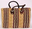 Moroccan Straw Summer Beach / Shopper / Tote Bag 16"x11"x5"