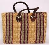 Moroccan Straw Summer Beach / Shopper / Tote Bag 16x11x5