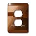 Beverly Turner Wedding Attendant and Bridal Party Design - Veil Sponsor Request, Autumn Orange Ribbon with Flower on Peach - Light Switch Covers - 2 plug outlet cover