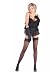 2 PC. Underwired embroidered front babydoll with cascading ruffles, and matching G-string.