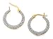 9ct Yellow Gold Crystal Set Hoop Earrings