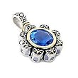 2 Tone Blue Topaz Flower Pendant 2 Tone Blue Topaz Flower Pendant