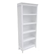 5 Shelf Bookcase White