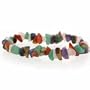 Genuine Tiger Eye, Carnelian, Aventurine, Amethyst, and Rose Quartz Chip Stretch Bracelet